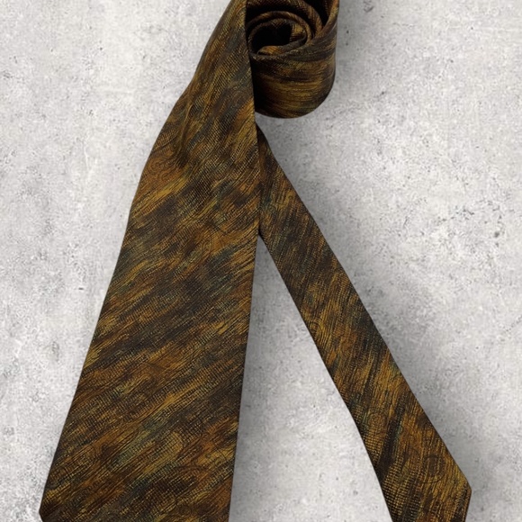 NEW CERRUTI 1881 Brown/Beige/Green Art Silk LUXURY Tie FRANCE - Picture 5 of 5